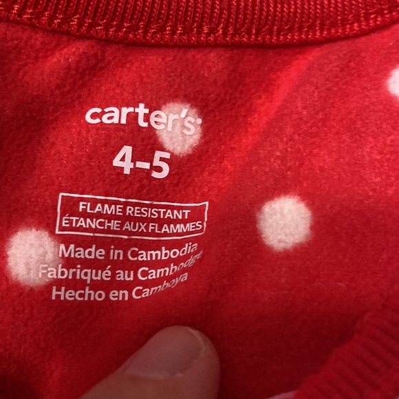 Set of two girls winter pajamas- size 4/5 and 5 (carters, wondershop) - Picture 2 of 4